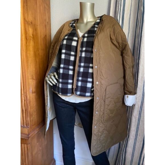 NWT Woolrich x Target 2 in 1 Quilted Oversized Coat Reversible Vest S